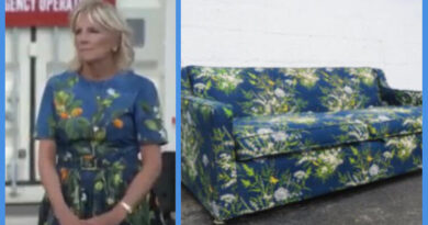 Photos: We’ve Found A Sofa From The 80s And It’s Made Of The Same Fabric Like The Dress That Jill Biden Decided To Wear In Puerto Rico